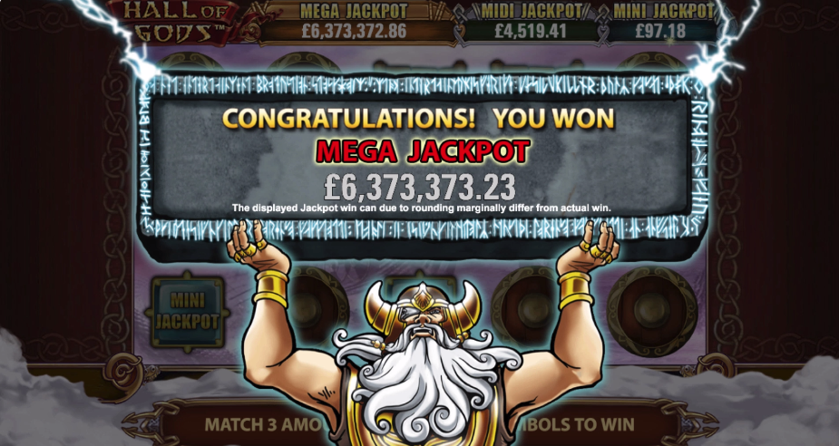 Screenshot of Neil from Aberdeen 6 million Hall of Gods Mega Jackpot win